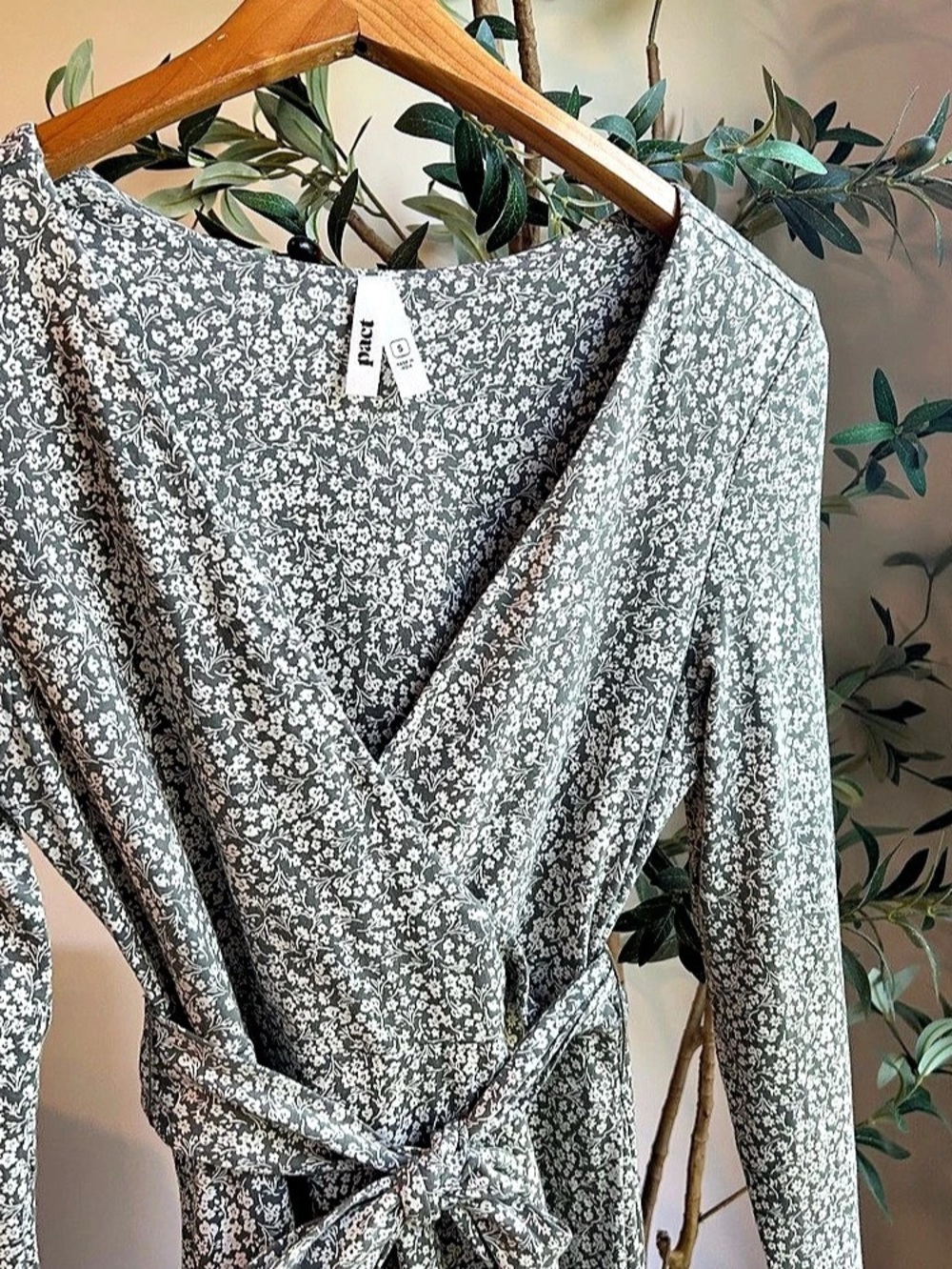 Pact Fit & Flare Wrap Dress
